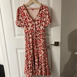 Betsey Johnson Strawberry Fields midi dress